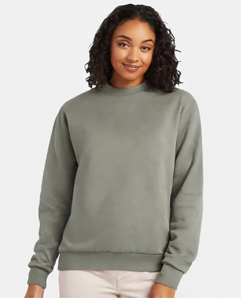 Hanes EcoSmart Unisex Cotton Polyester Crewneck Sweatshirt PrintPro XP Fleece Classic Fit Everyday Comfort Pullover