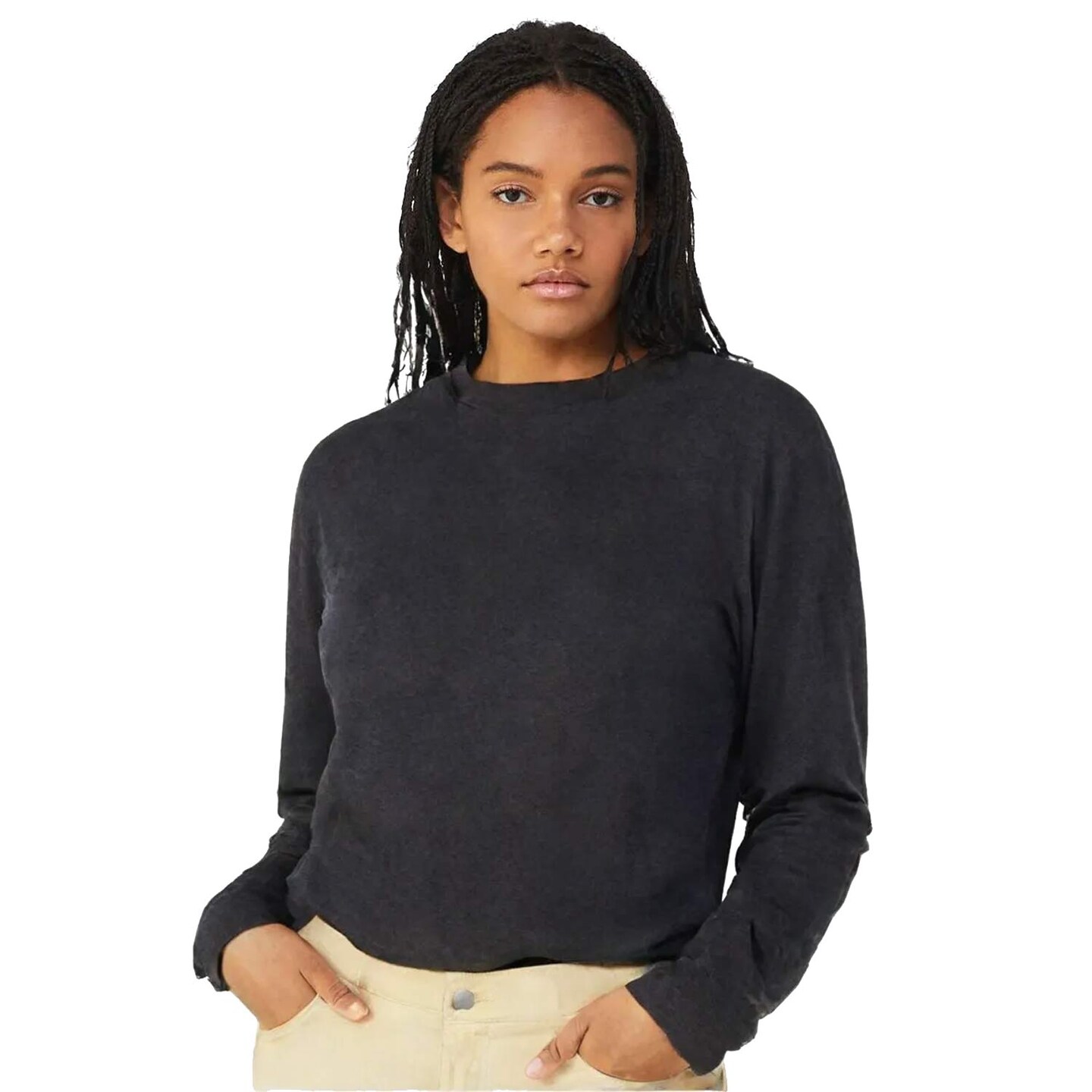 BELLA CANVAS Triblend Long Sleeve Tee Soft Lightweight Unisex Retail Fit Everyday Wear Shirt