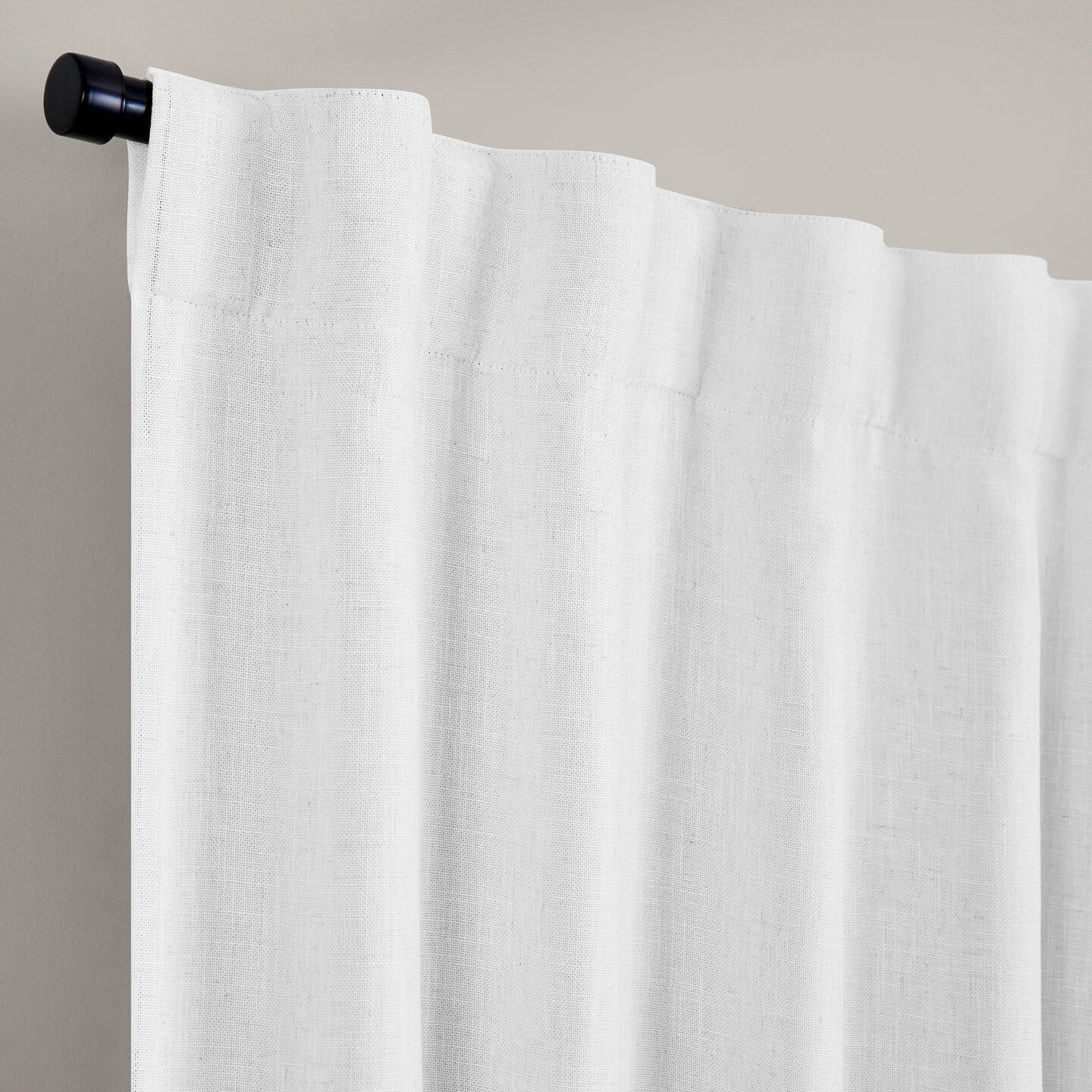 Threadmade Home Harrow Solid Texture Blackout Window Curtain Panel, White - 52"W x 108"L