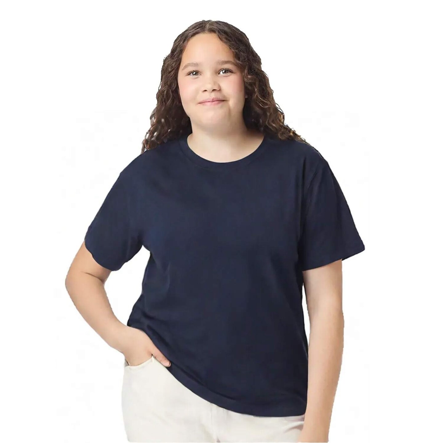 Gildan Heavy Cotton Youth Crew Neck Short Sleeve T-Shirt Kids Basic Tee for Everyday Comfort