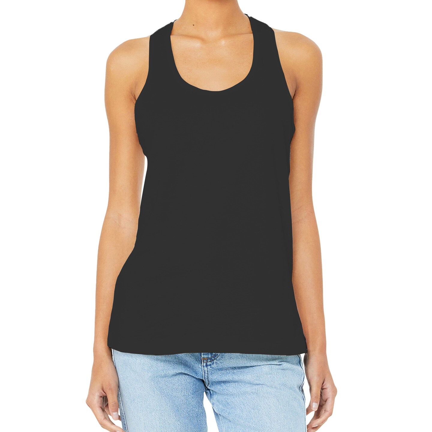BELLA + CANVAS Women's Jersey Racerback Tank, Gym Workout Casual Tank Top