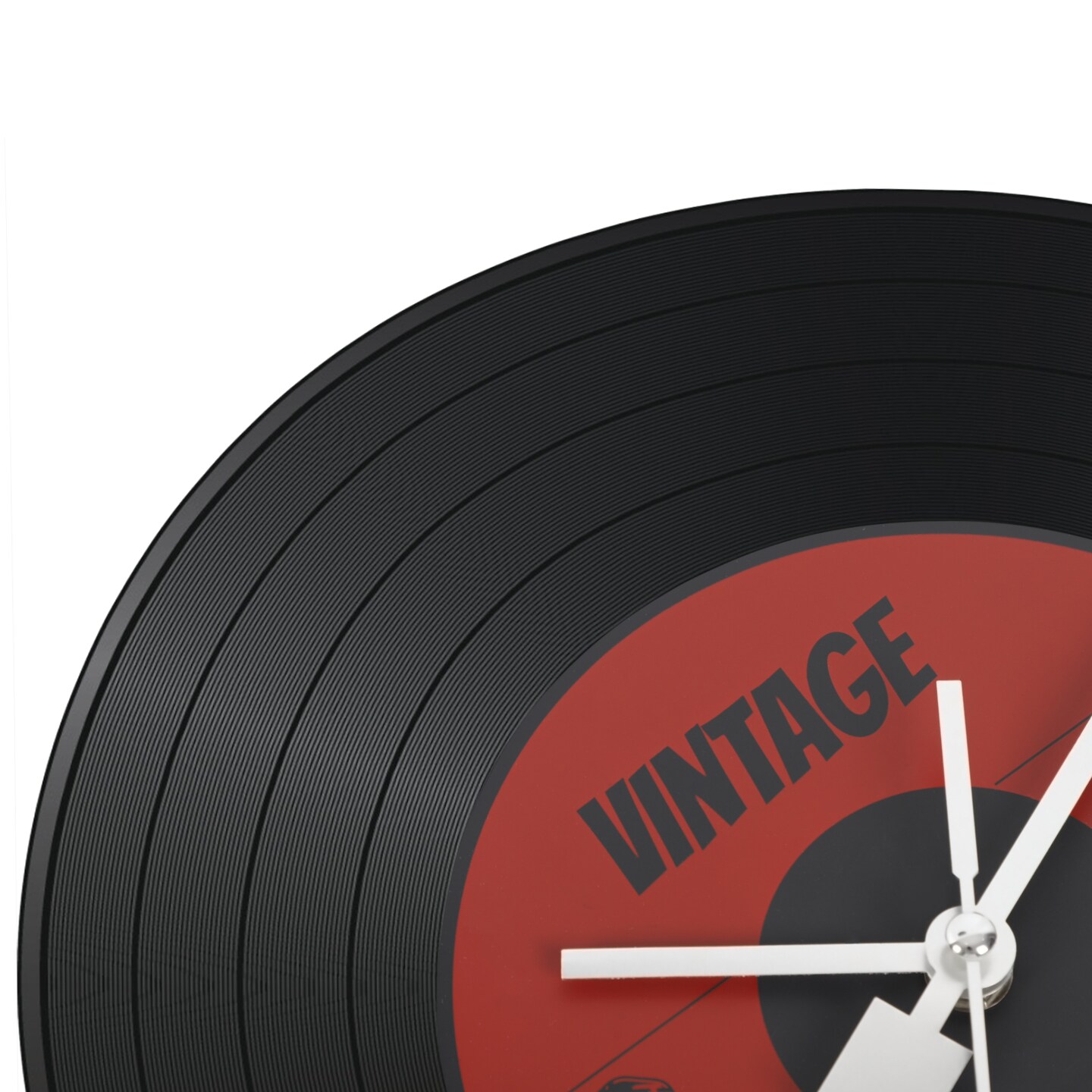 Retro Vinyl Record Wall Clock, Silent Non-Ticking Vintage Music Lover Decor Clock