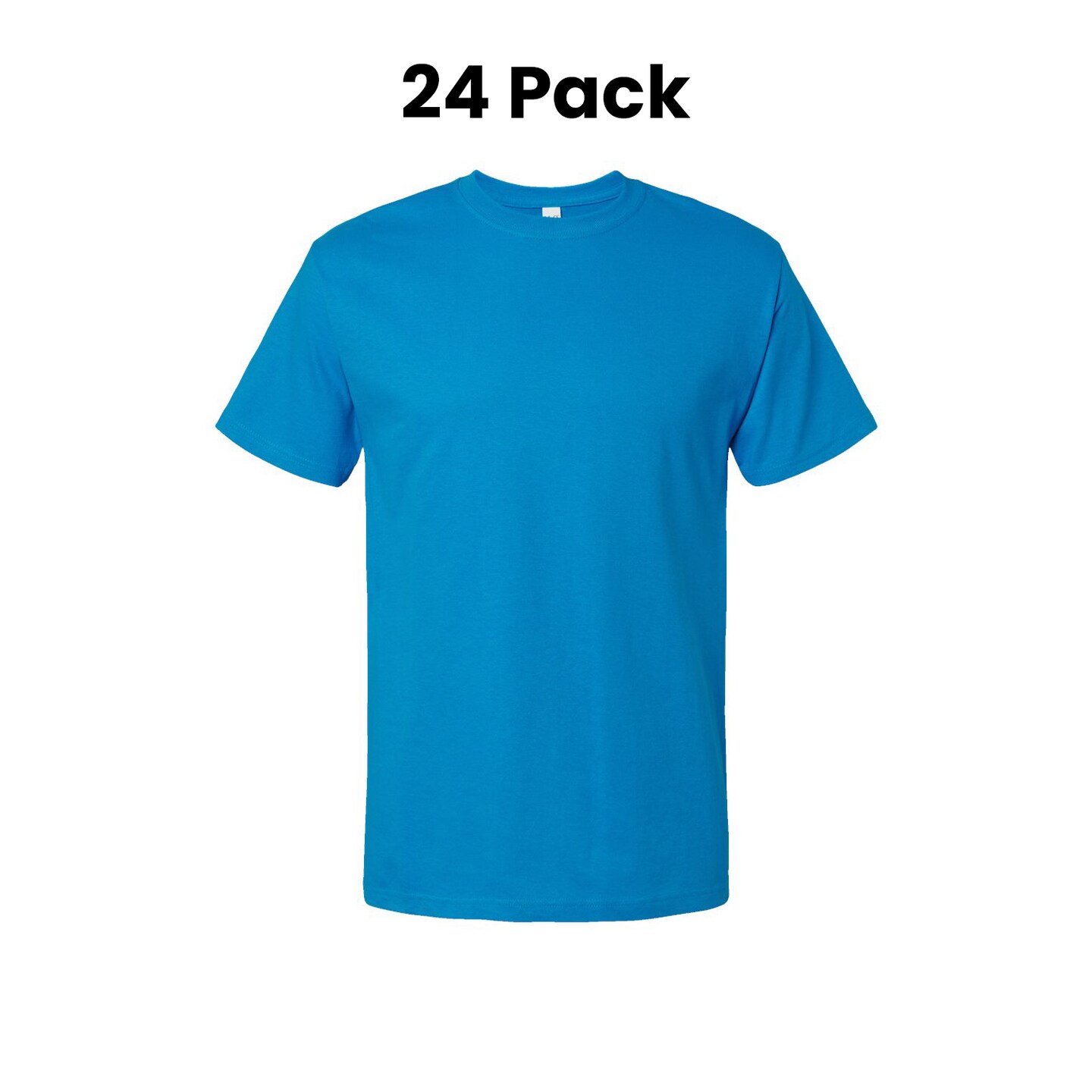 24 Pack : M&O Men’s Gold Soft Touch USA Cotton Jersey Crewneck T Shirt For Easy Customization