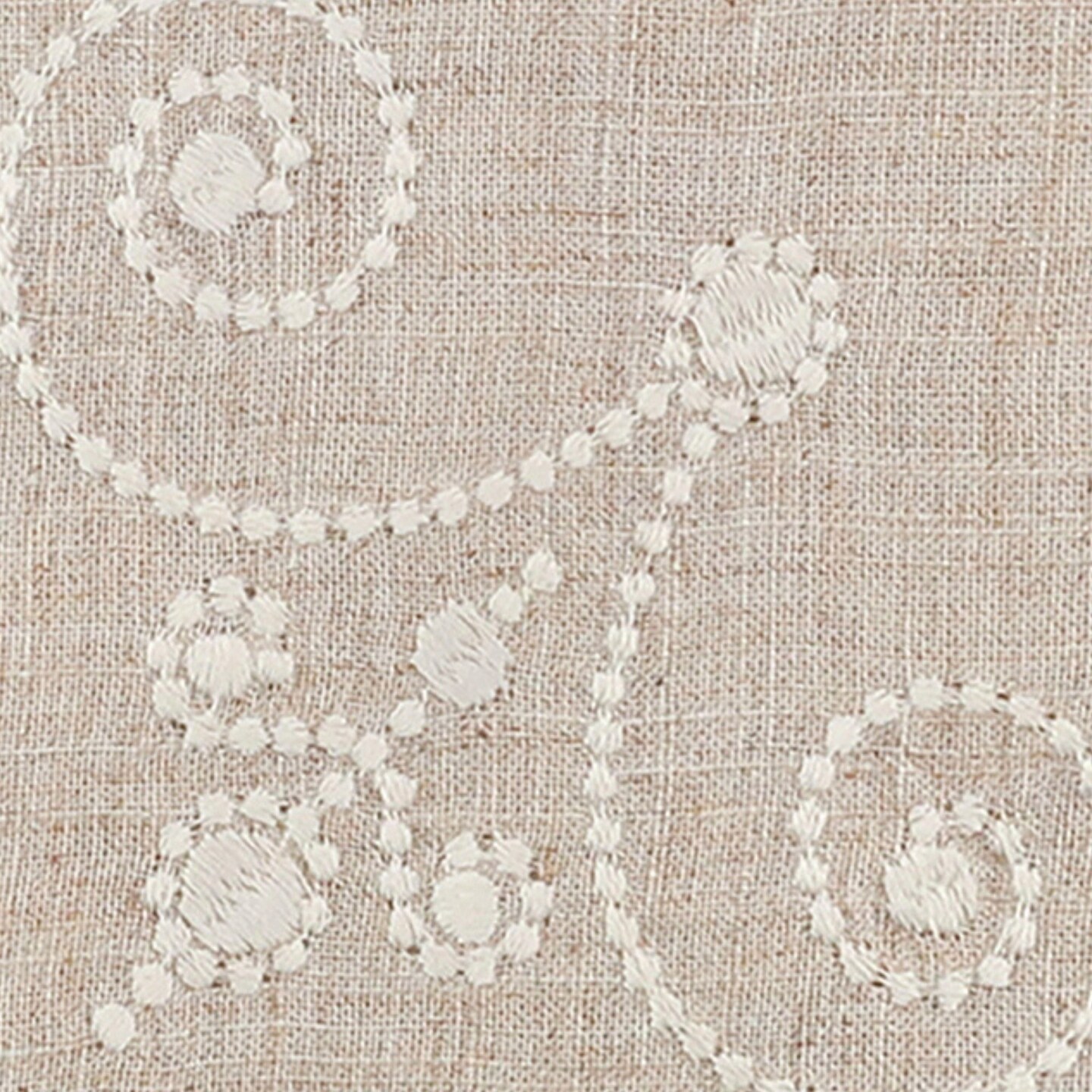 Lenox French Perle Linen Embroidered Napkins, Set of 4, Linen - 19"W x 19"L