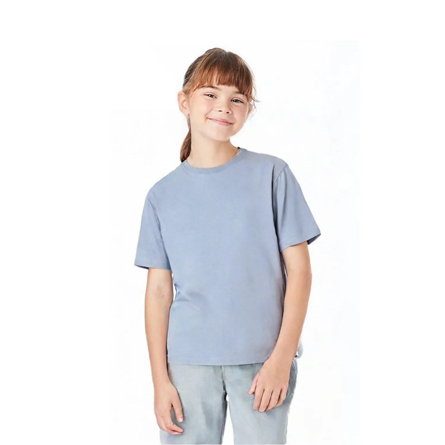 BELLA + CANVAS Youth 6 oz Heavyweight Crewneck Short Sleeve Durable Cotton T-Shirt for Everyday Wear