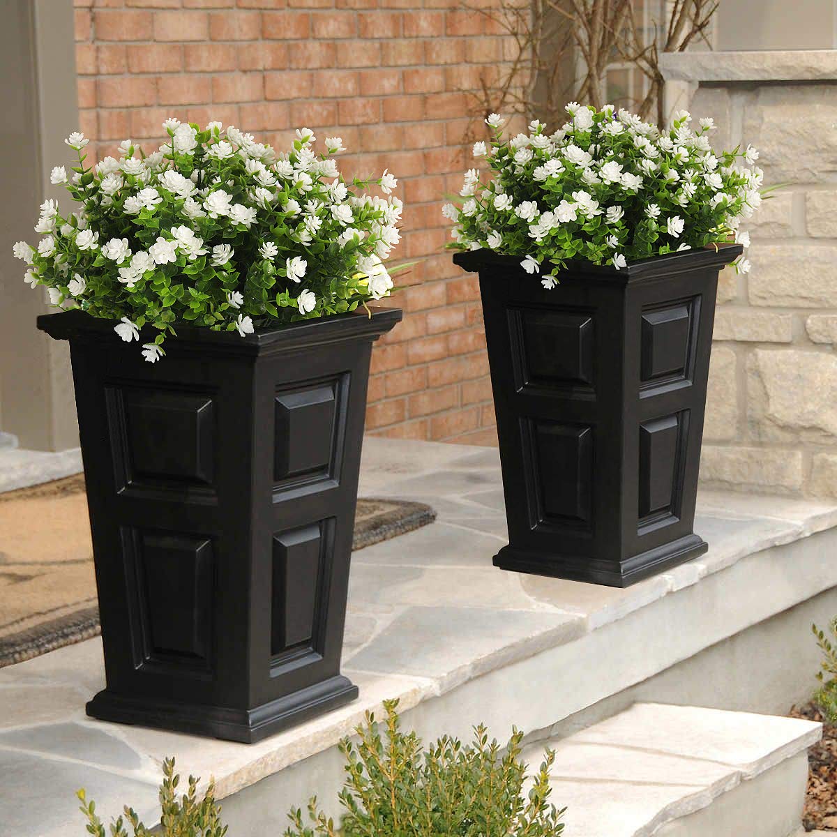 Artificial Flowers, Fake Boxwood Outdoor UV Resistant Plants Artificial Springs Flowers Eucalyptus Greenery Shrubs Bridal Wedding Bouquet for Home Garden Party Wedding Decoration(White)