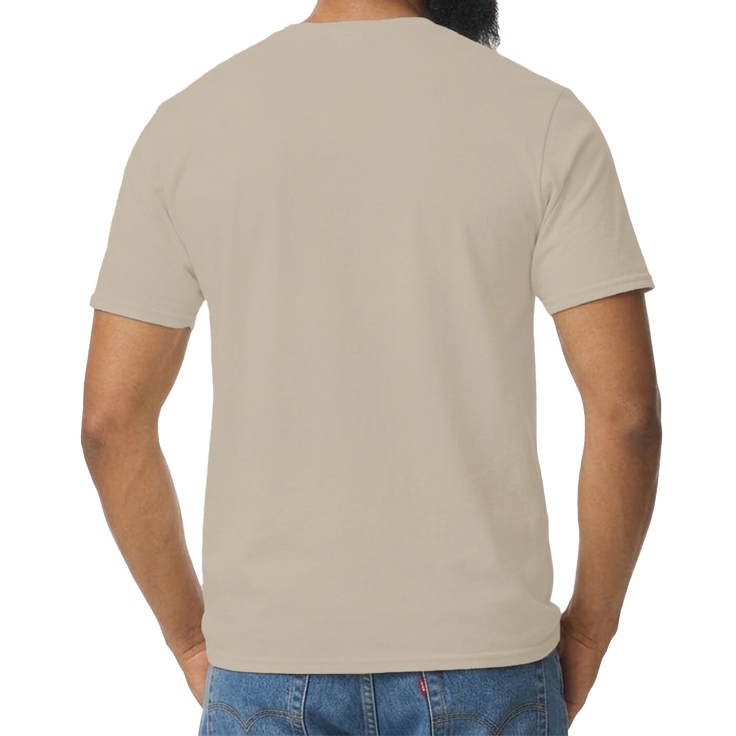 Gildan Men's Softstyle T-Shirt, Sand Short Sleeve Crewneck Cotton Tee for Crafting & Custom Printing