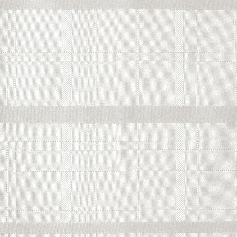Threadmade Home Elegance Plaid Jacquard Tablecloth, White - 52"W x 52"L Square
