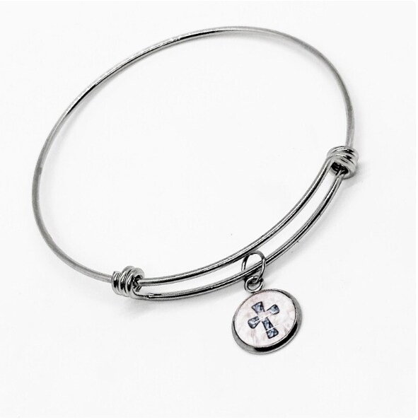 Cross Charm Bracelet, Faith Gift, Daughter, Granddaughter, Baptism, Sunday School Gifts For Her, Christian, Believer Gift