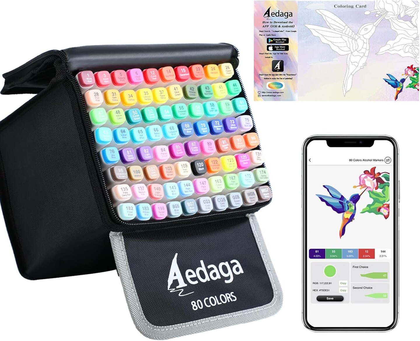 About this item ENHANCE PAINTING FUN: Our alcohol marker offers a APP with color recognition, matching color number, doodle coloring, color scheme and e-color cards. These alcohol markers for coloring can be used in conjunction with the APP to enhanc