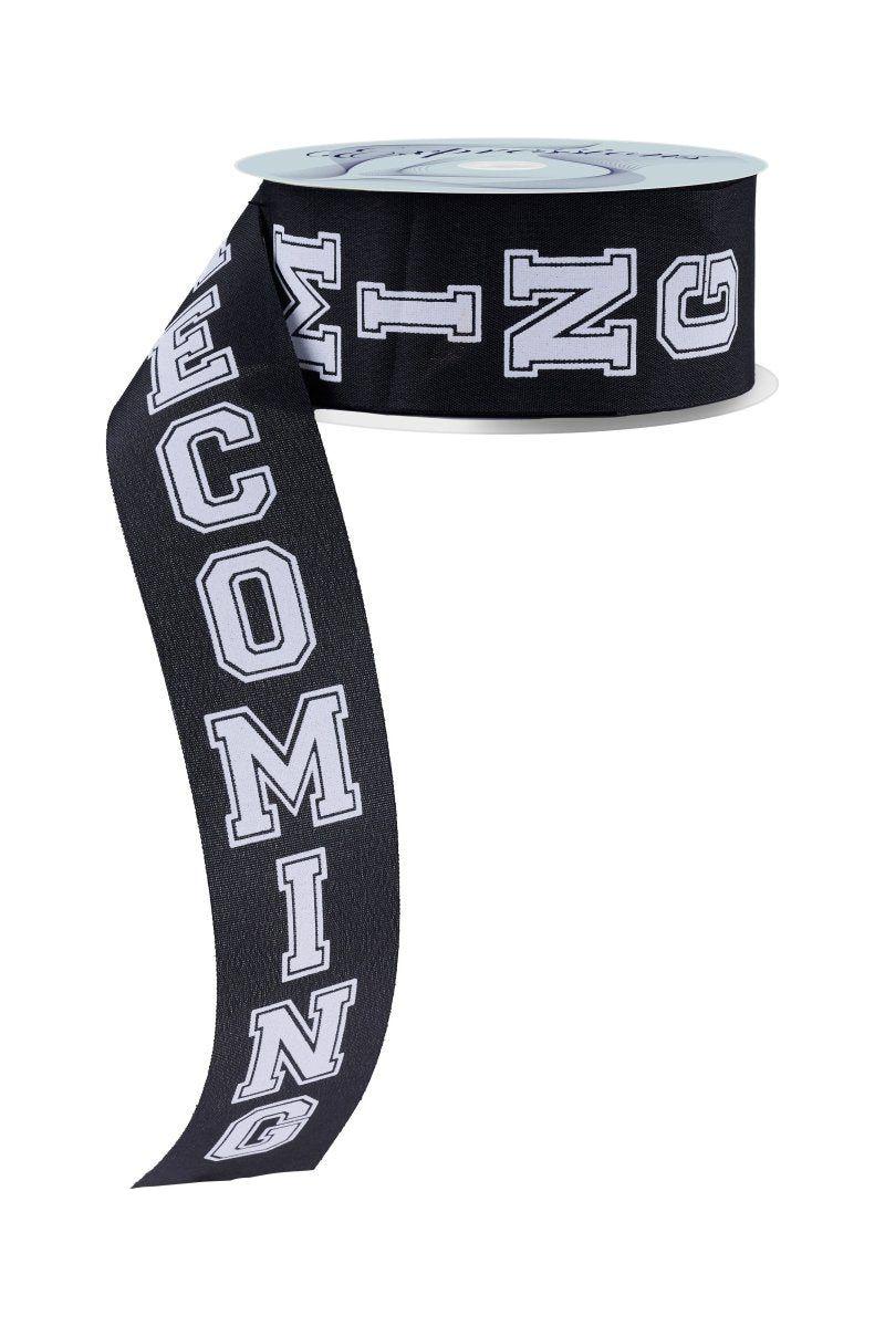 1.5&#x22; Homecoming Ribbon: Black/White (100 Feet)