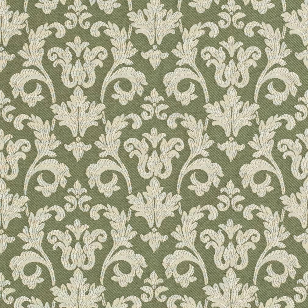 Green Abstract Damask Woven Pattern Upholstery Fabric by The Yard - SKU: Holcomb Juniper