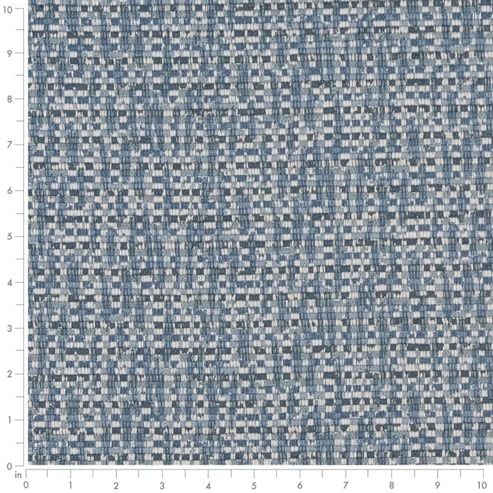Blue Textured Tweed Upholstery Fabric by The Yard - SKU: Oakley Denim