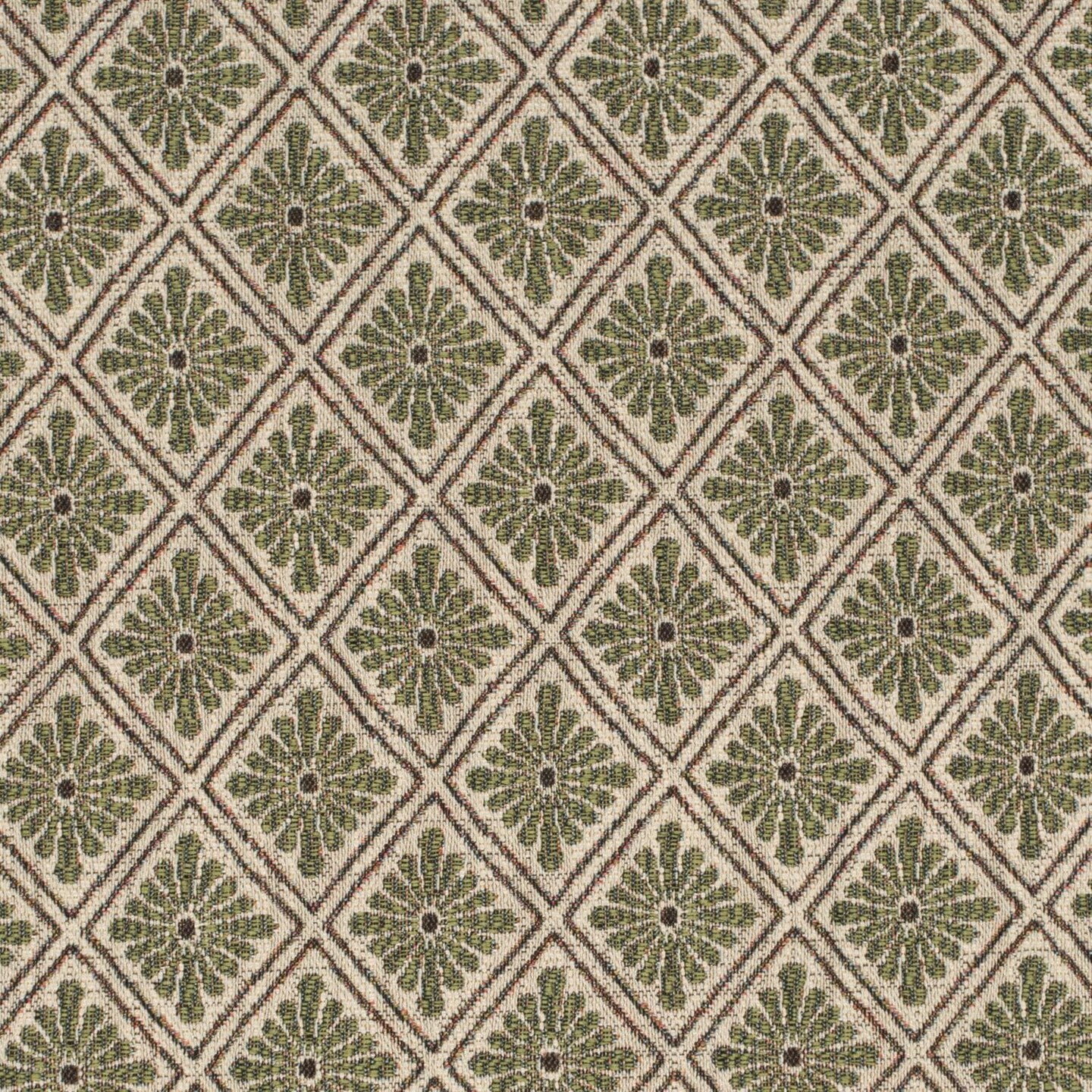 Green Performance Grade Abstract Geometric Woven Pattern Upholstery Fabric by The Yard - SKU: Harry Sage