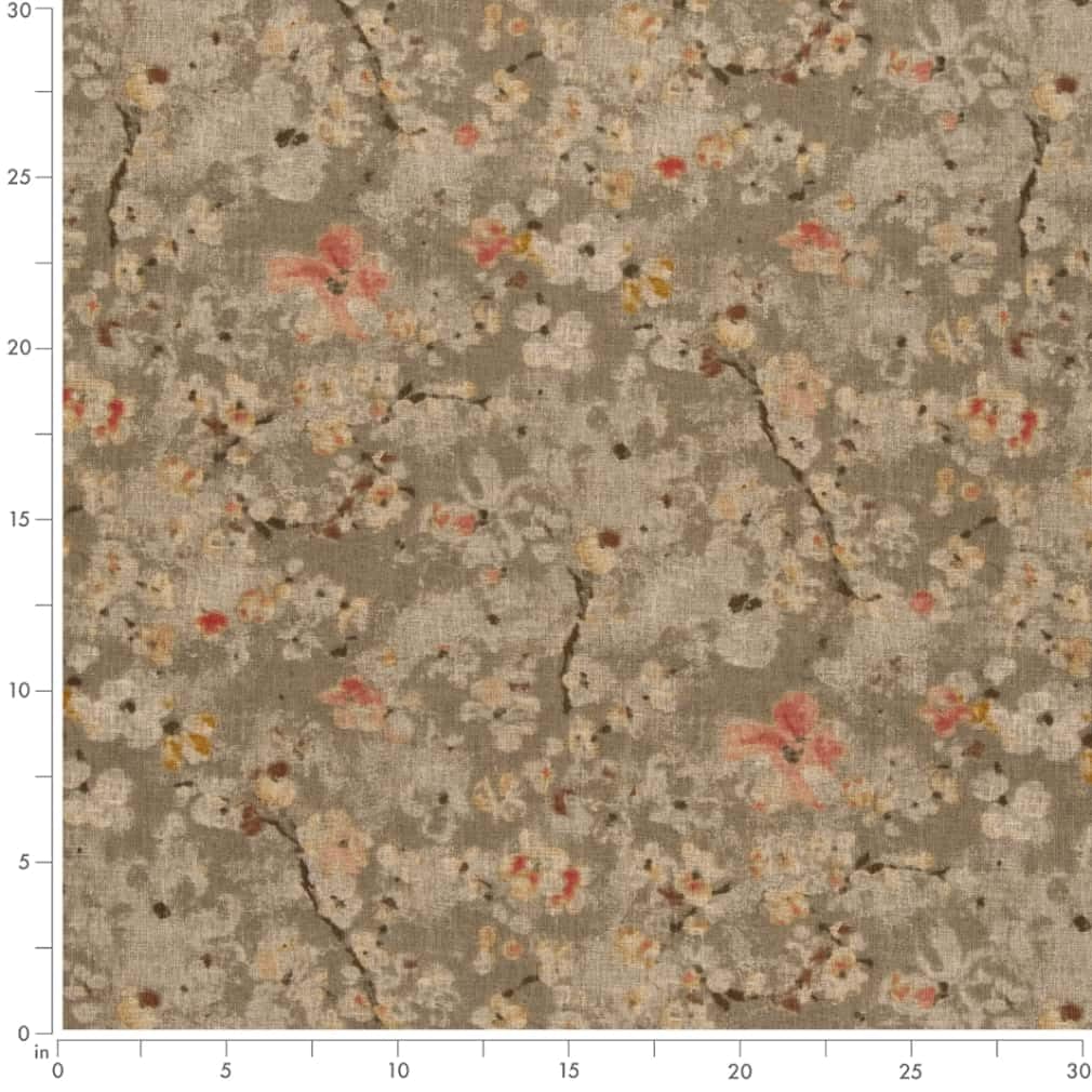 Natural Pink Floral Woven Pattern Upholstery Fabric by The Yard - SKU: Zinka Tuscany
