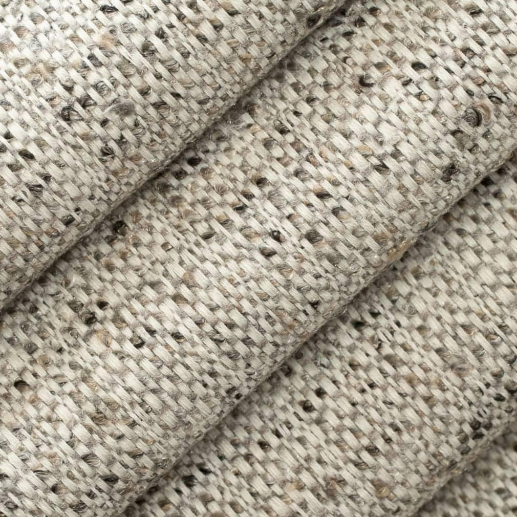 Grey Performance Pet Friendly Textured Tweed Upholstery Fabric by The Yard - SKU: Franklin Pebble