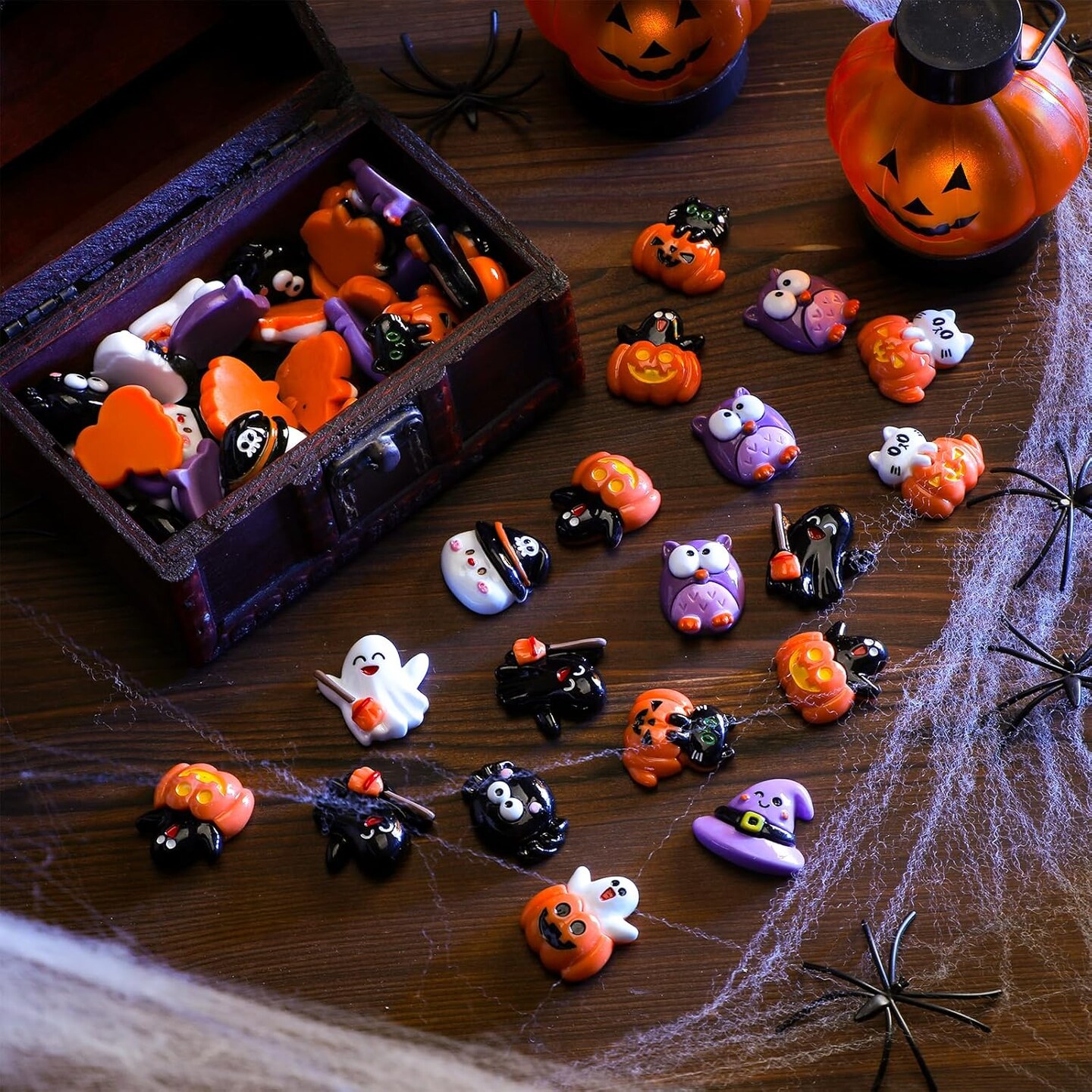 60 Pcs Halloween Miniatures Garden Figurines