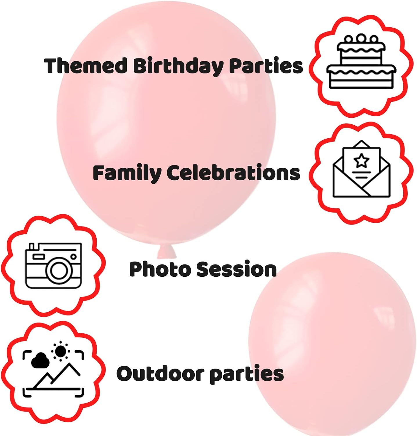 Red Balloon 110pcs, Red Latex Balloons12 inch
