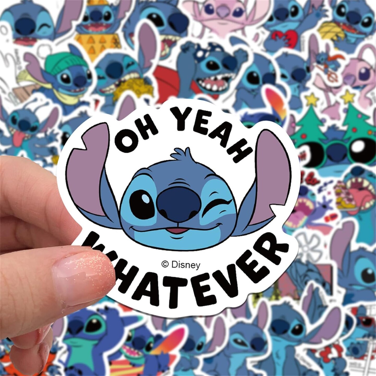 Stitch Stickers,Cute Cartoon Gifts for Kids,50PCS Kids Love Cartoon Decals