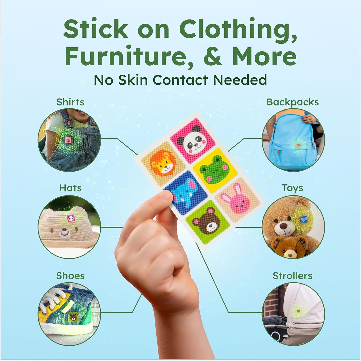 Mosquito Repellent Patch Stickers for Kids (78 Stickers)