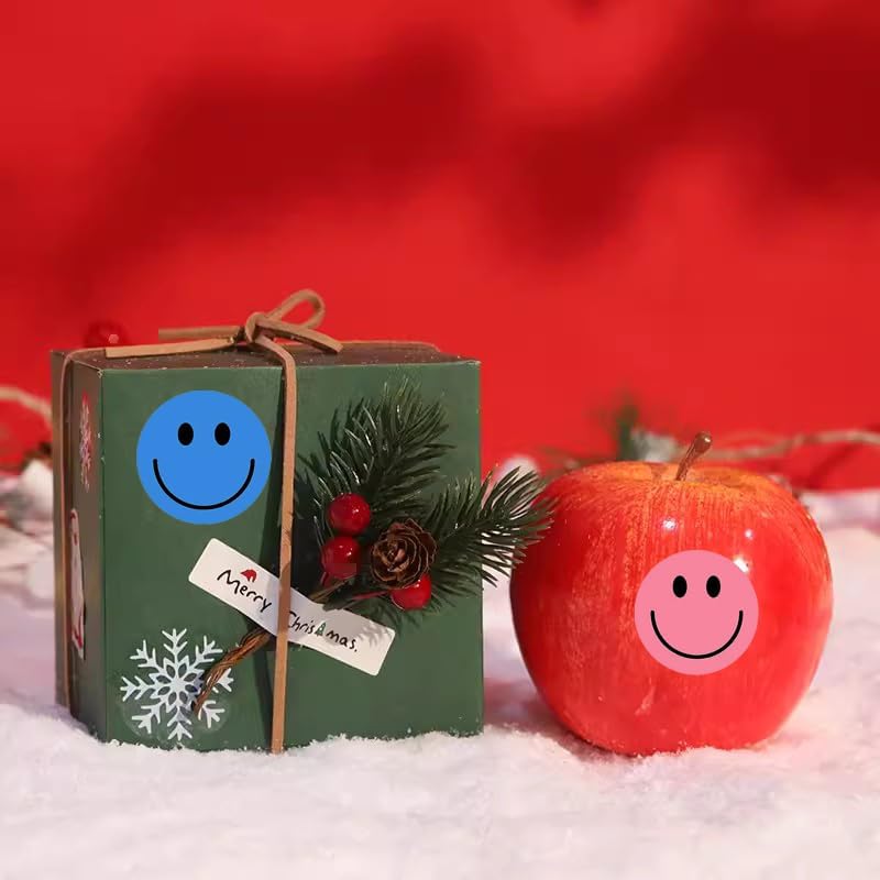 1500 Pcs Happy Smile Face Stickers for Kids,3 Rolls Classroom Incentive Reward Decal