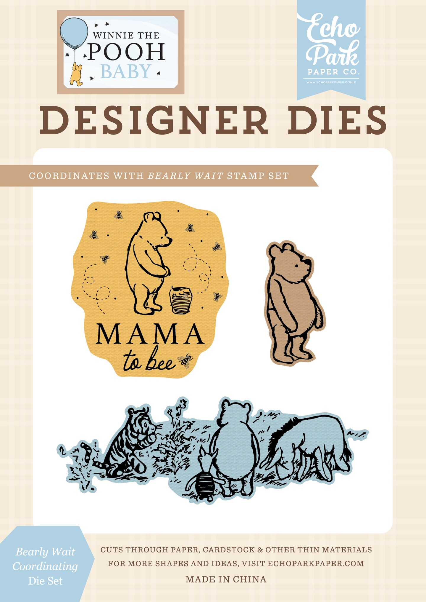 Winnie The Pooh Baby: Bearly Wait Coordinating Medium Die Set