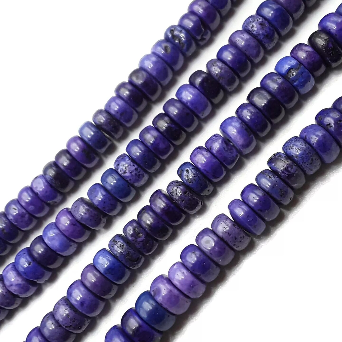 Royal Blue Magnesite Turquoise Rondelle Beads Size 3x8mm 15.5&#x27;&#x27; Strand