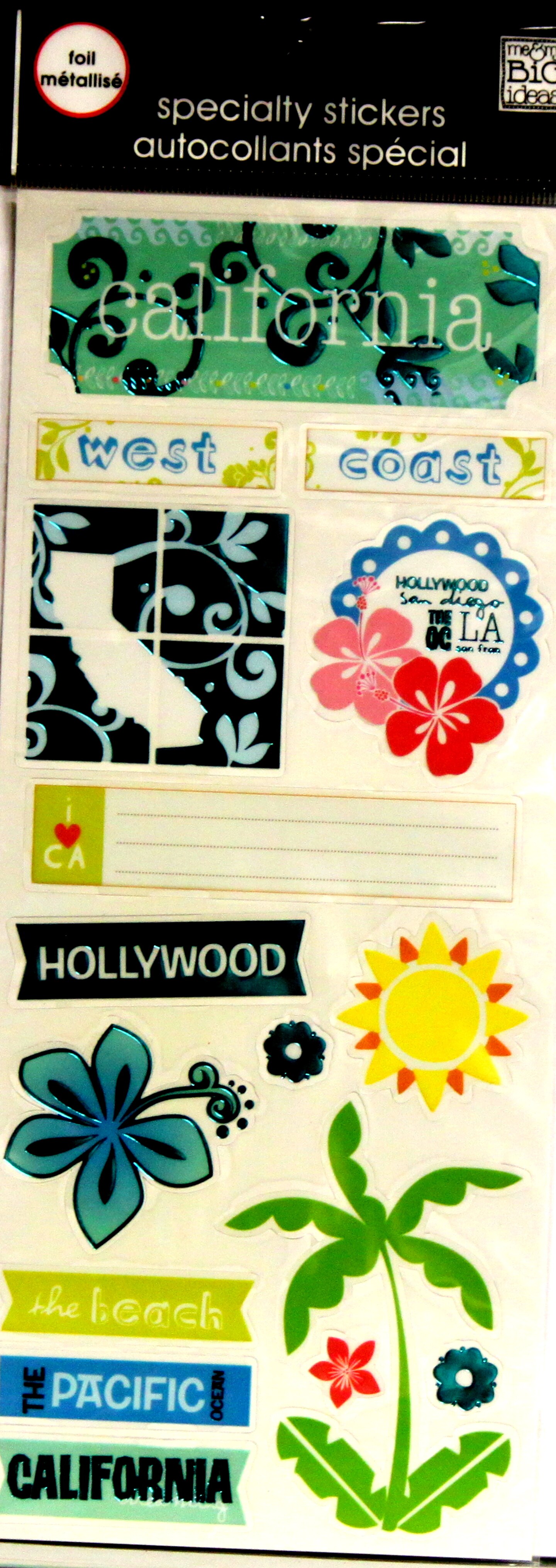 Me &#x26; My Big Ideas California Specialty Foil Stickers