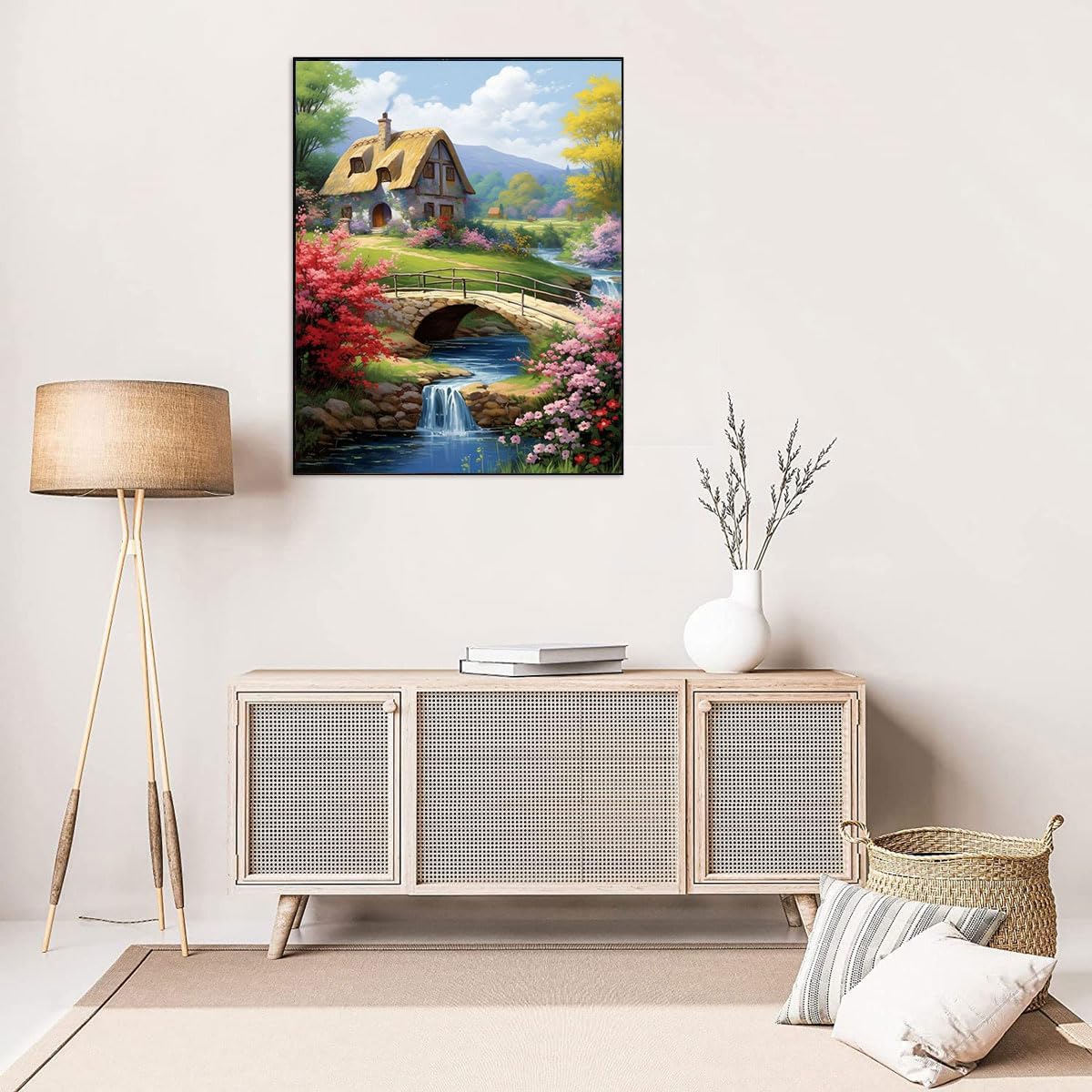Village Scenery Diamond Paintings Kits for Adults