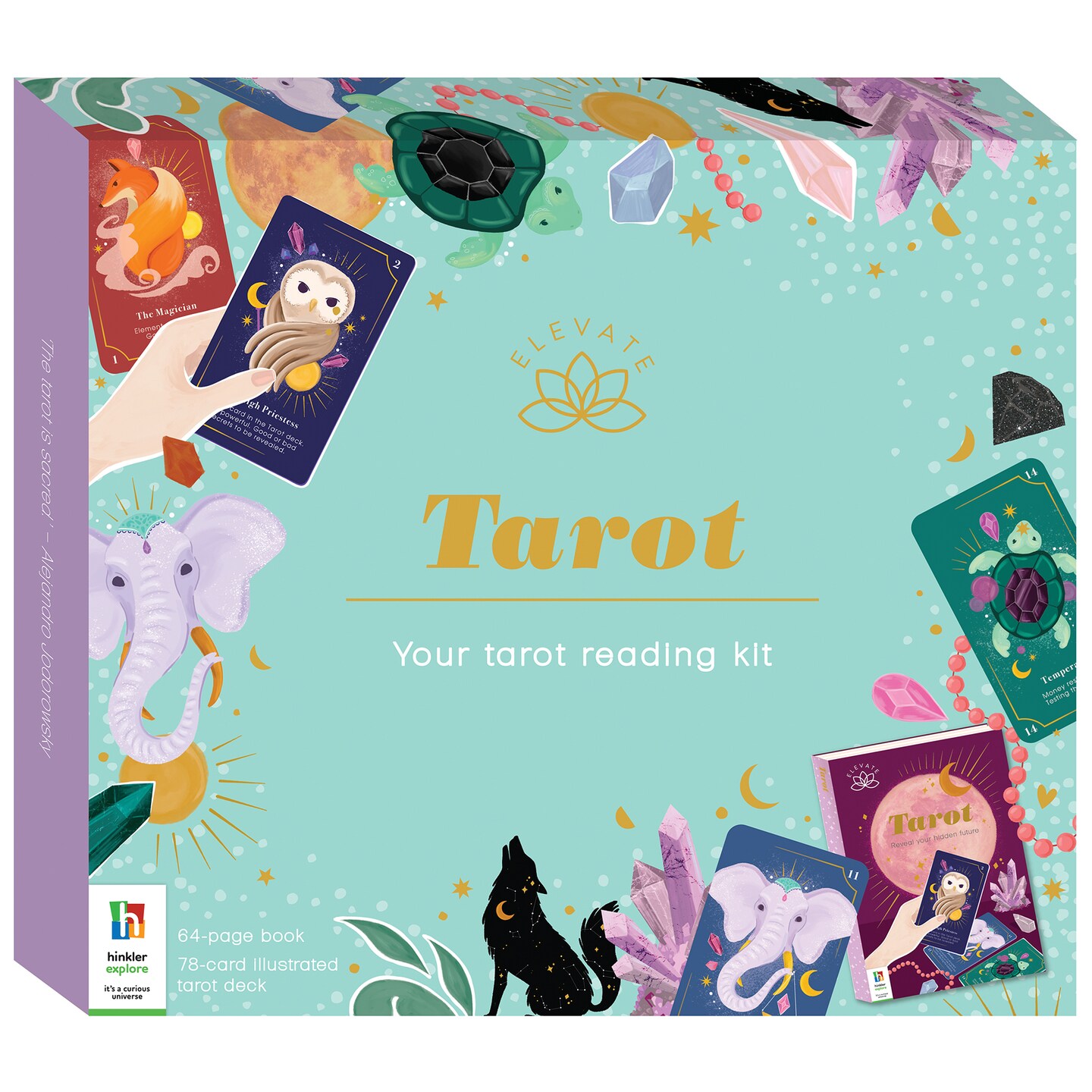 Elevate - Tarot Kit - Arcana and Readings for Adults - History and Origins of Tarot - Mental Health and Self Care Essentials - Tarot Cards - Adult Hobbies - Discover Divination