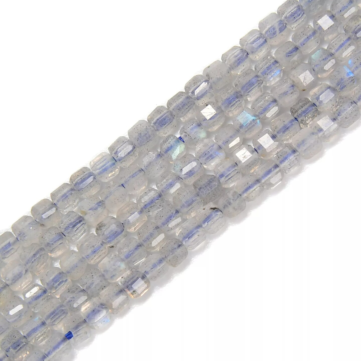 Natural Labradorite Faceted Cube Beads Size 2.2mm 15.5&#x27;&#x27; Strand