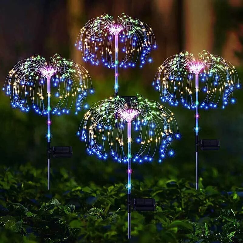 Kitcheniva 1 Pc 150 LED Christmas Garden Solar Firework Lights Waterproof