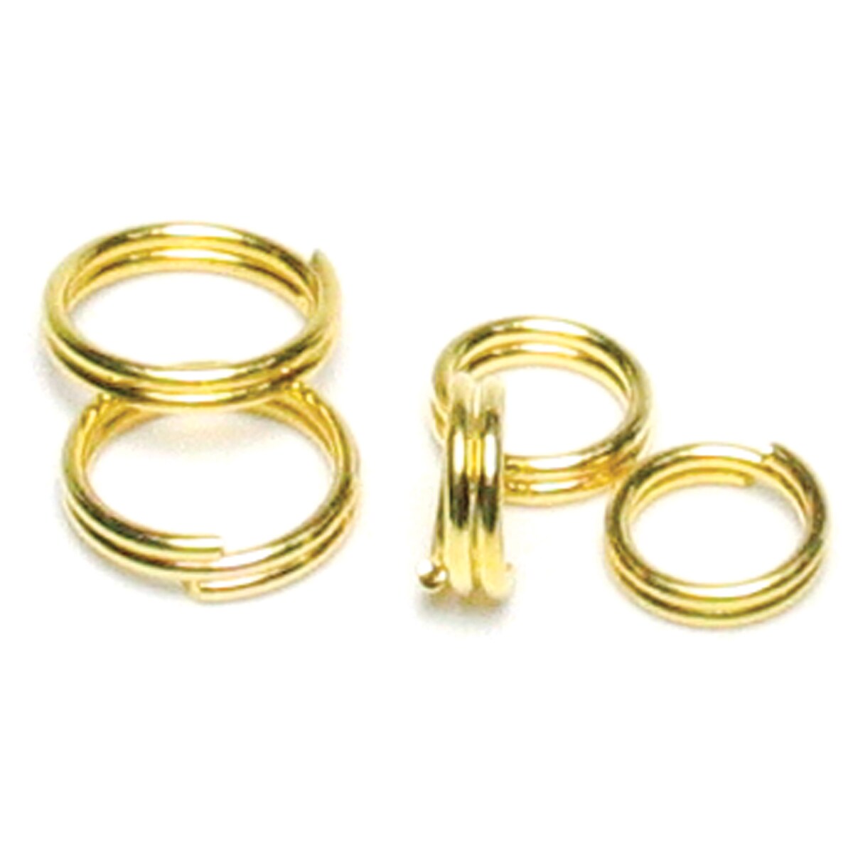 CousinDIY Jewelry Basics Metal Findings 300/Pkg-Gold Split Rings 6mm To 8mm