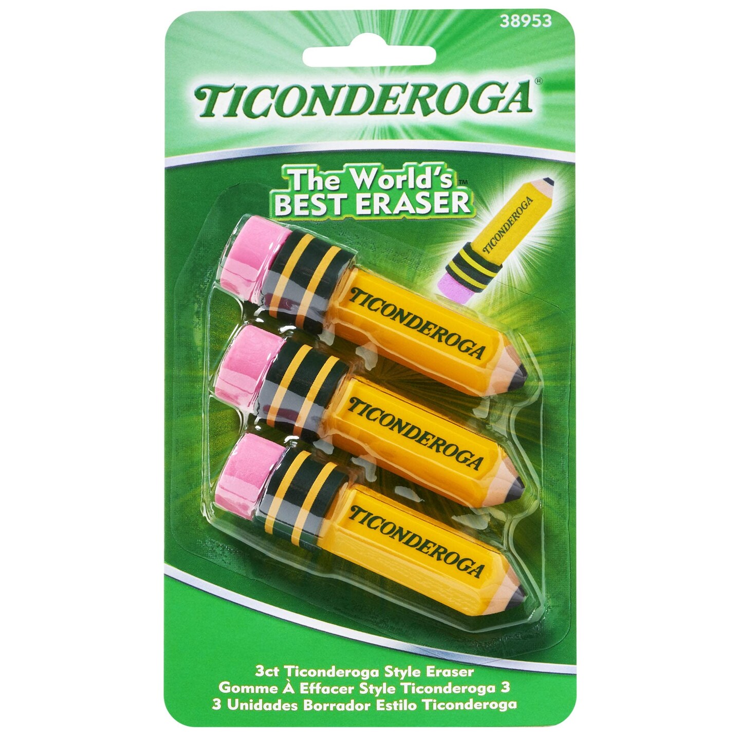 TICONDEROGA 3PK PENCIL SHAPED