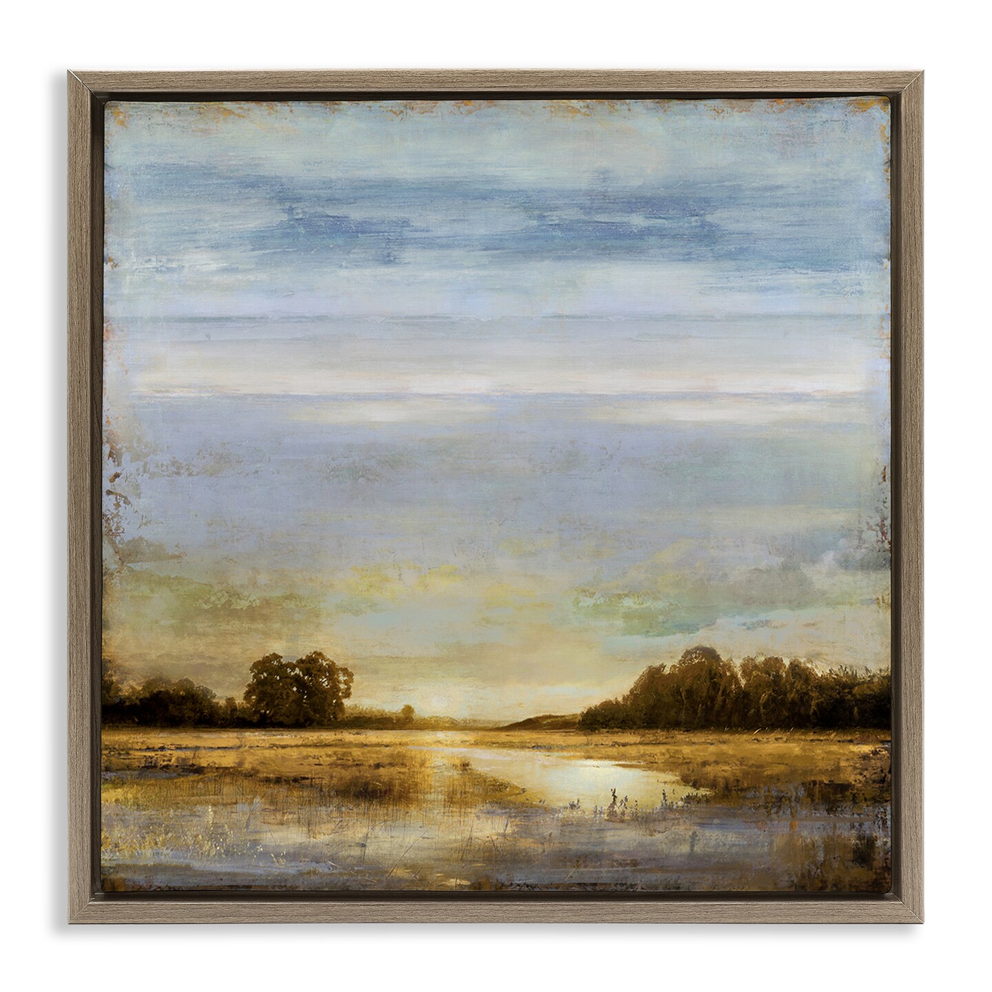 Stupell Industries Sun Reflection Landscape Floater Framed Canvas Wall Art Design by Chris Donovan