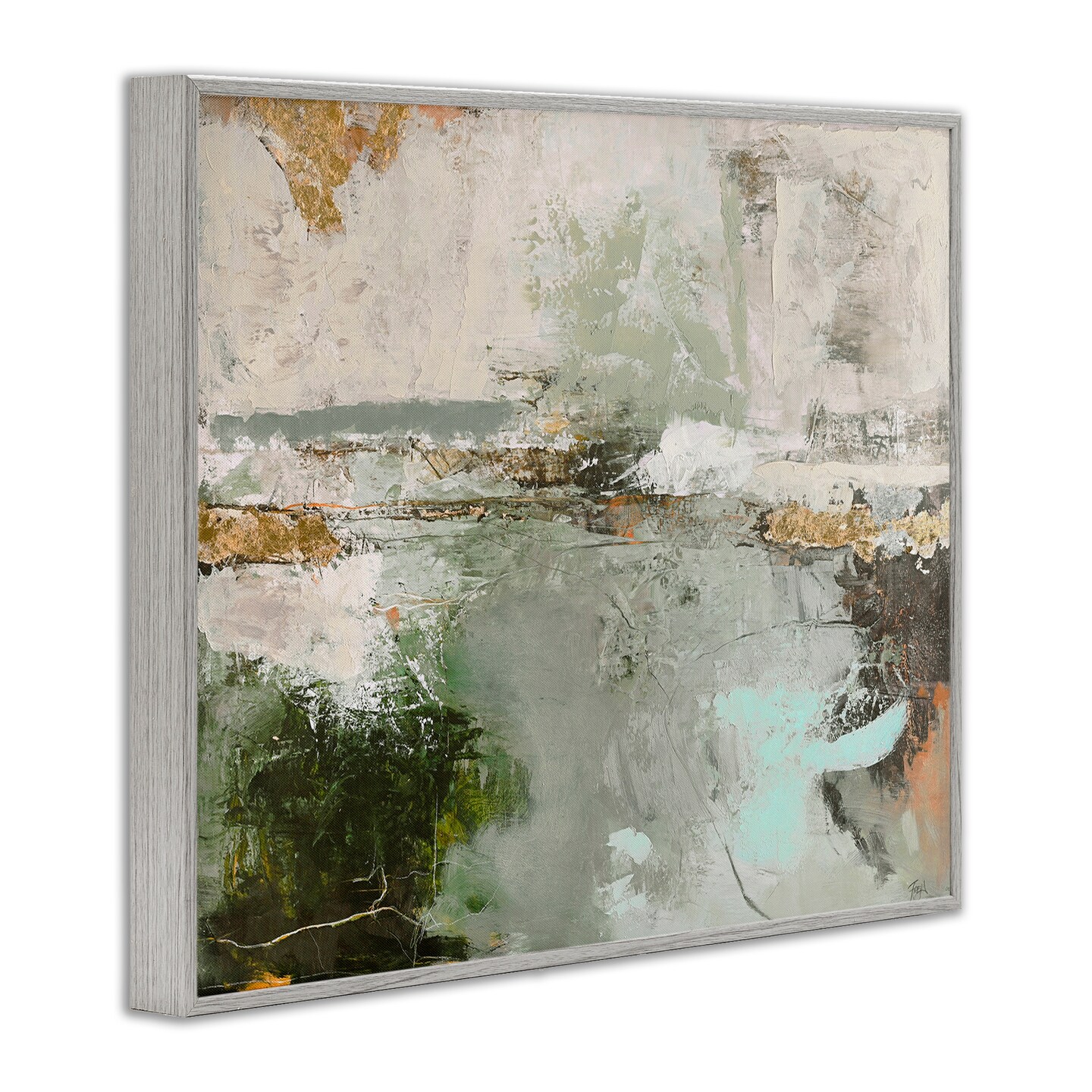 Stupell Industries Abstract Seascape Landscape Framed Giclee Wall Art Design by Design Fabrikken