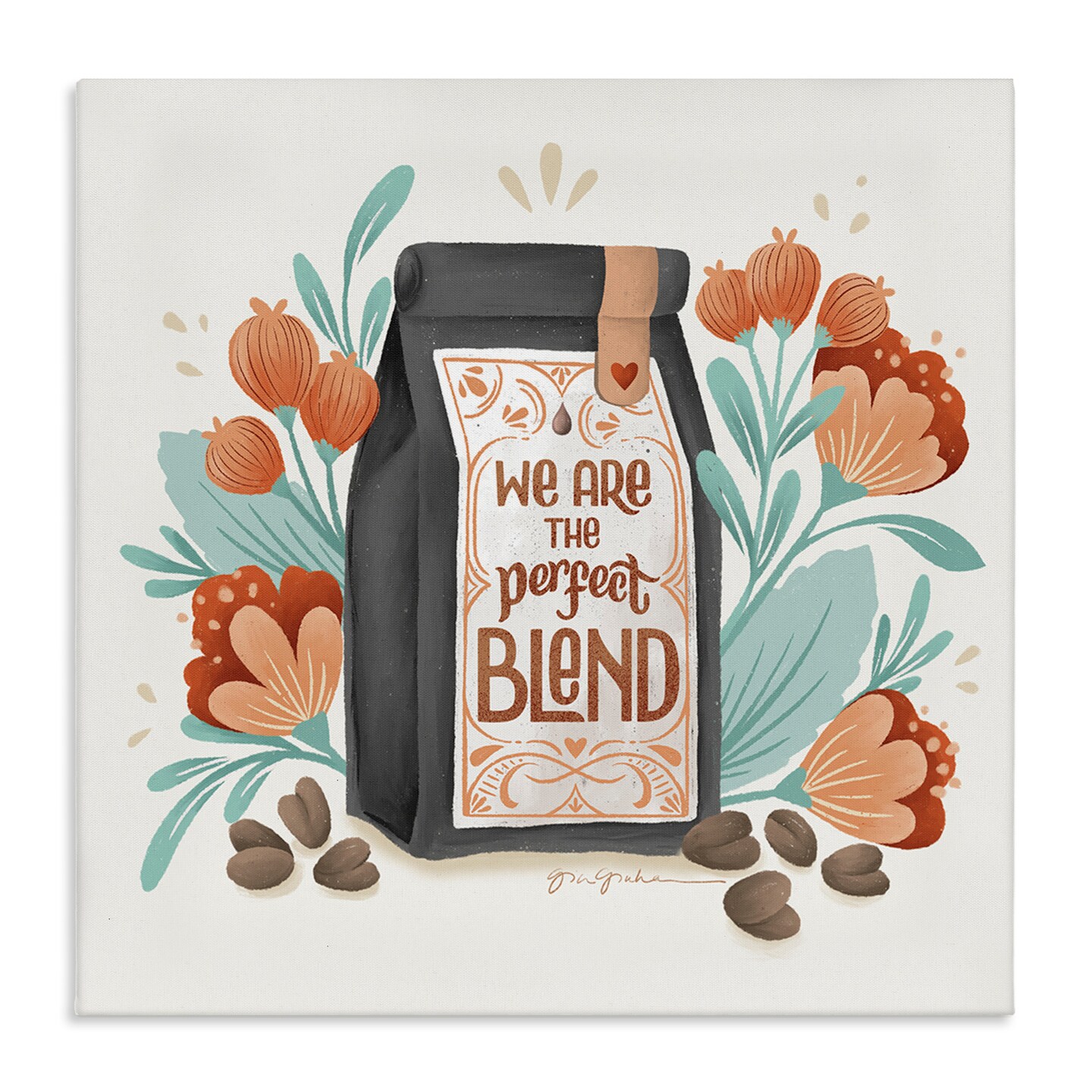 Stupell Industries Perfect Blend Coffee Canvas Wall Art Design by Gia Graham