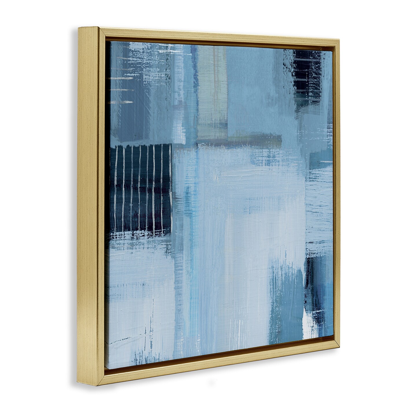 Stupell Industries Crosshatched Woven Abstract Floater Framed Canvas Wall Art Design by Susan Jill