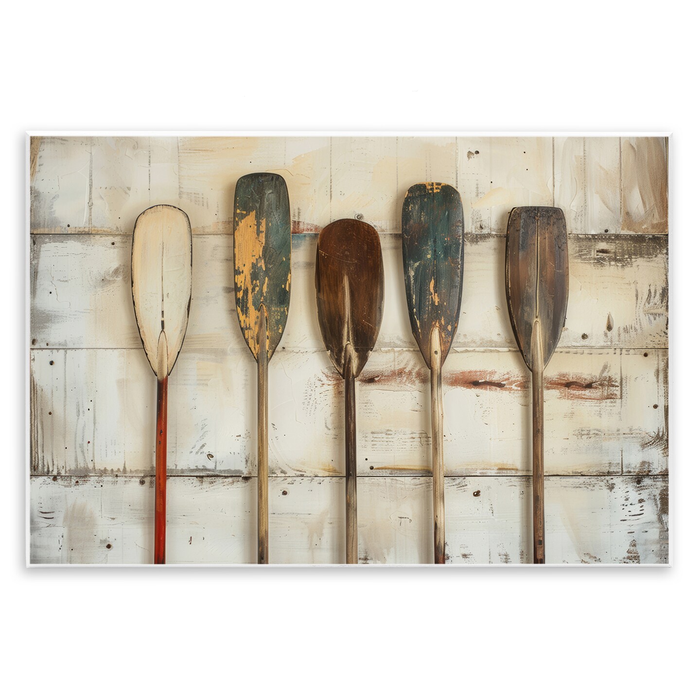 Stupell Industries Rustic Oar Lineup Wall Plaque Art Design by Arlington Prints