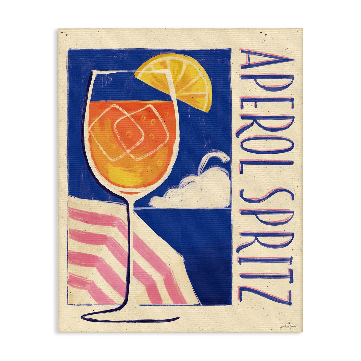 Stupell Industries Retro Aperol Spritz Canvas Wall Art Design by Janelle Penner