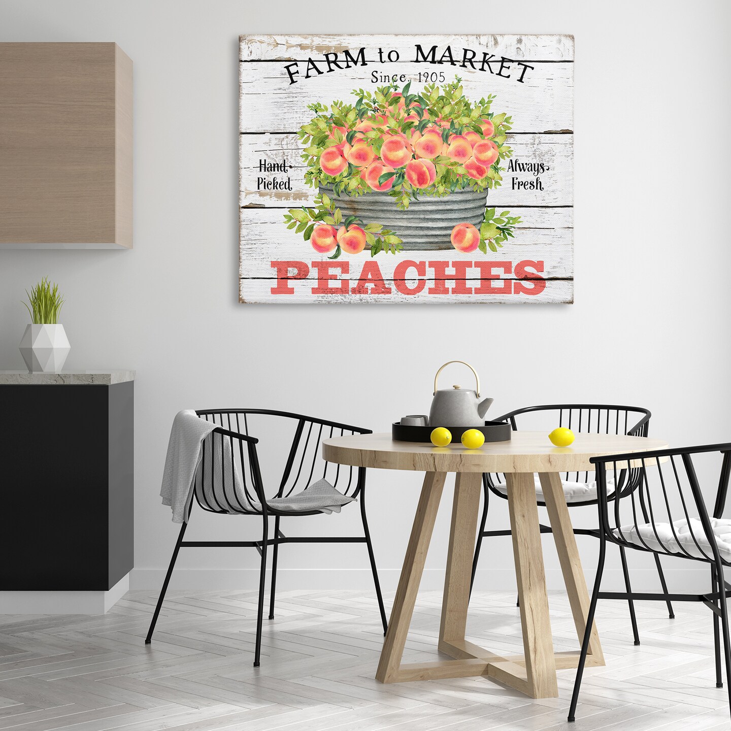 Stupell Industries Farm To Market Peaches Canvas Wall Art Design by Creatif Belle
