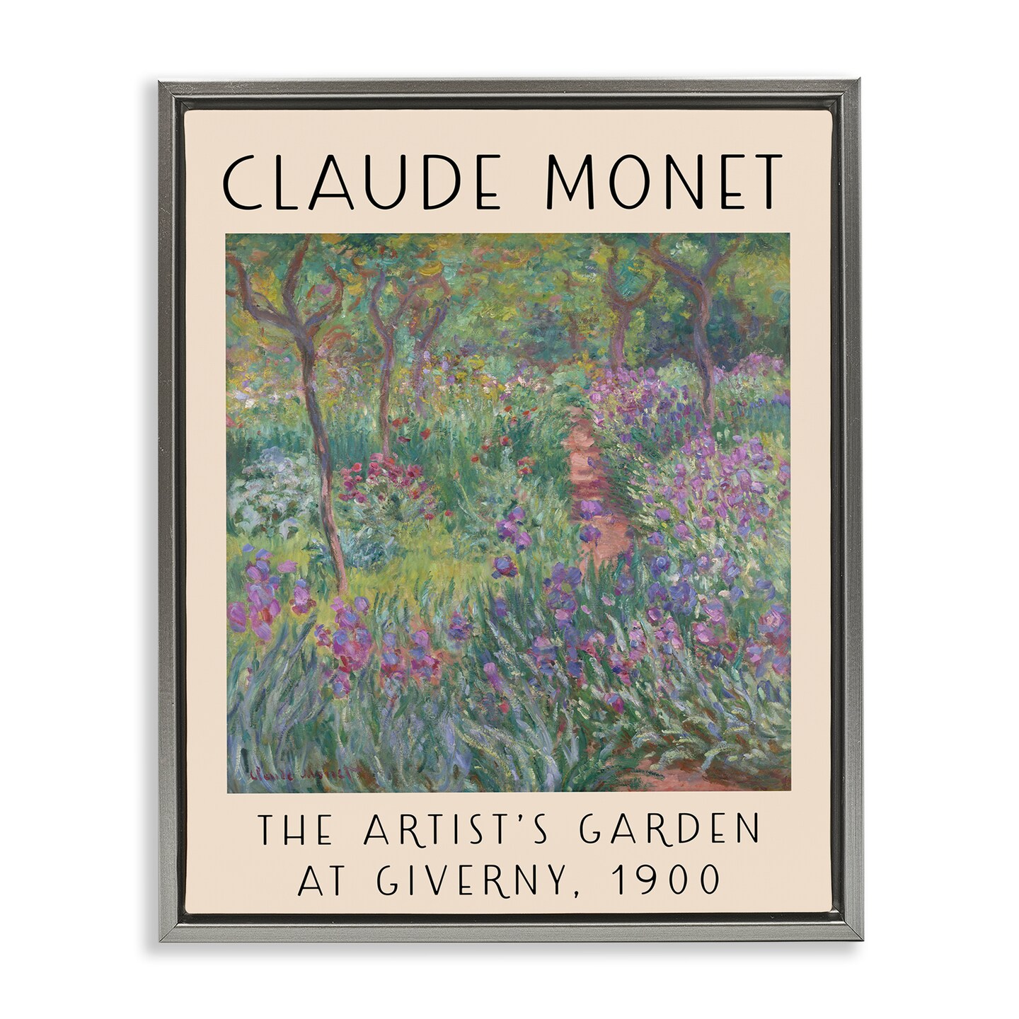 Stupell Industries Classic Garden by Monet Floater Framed