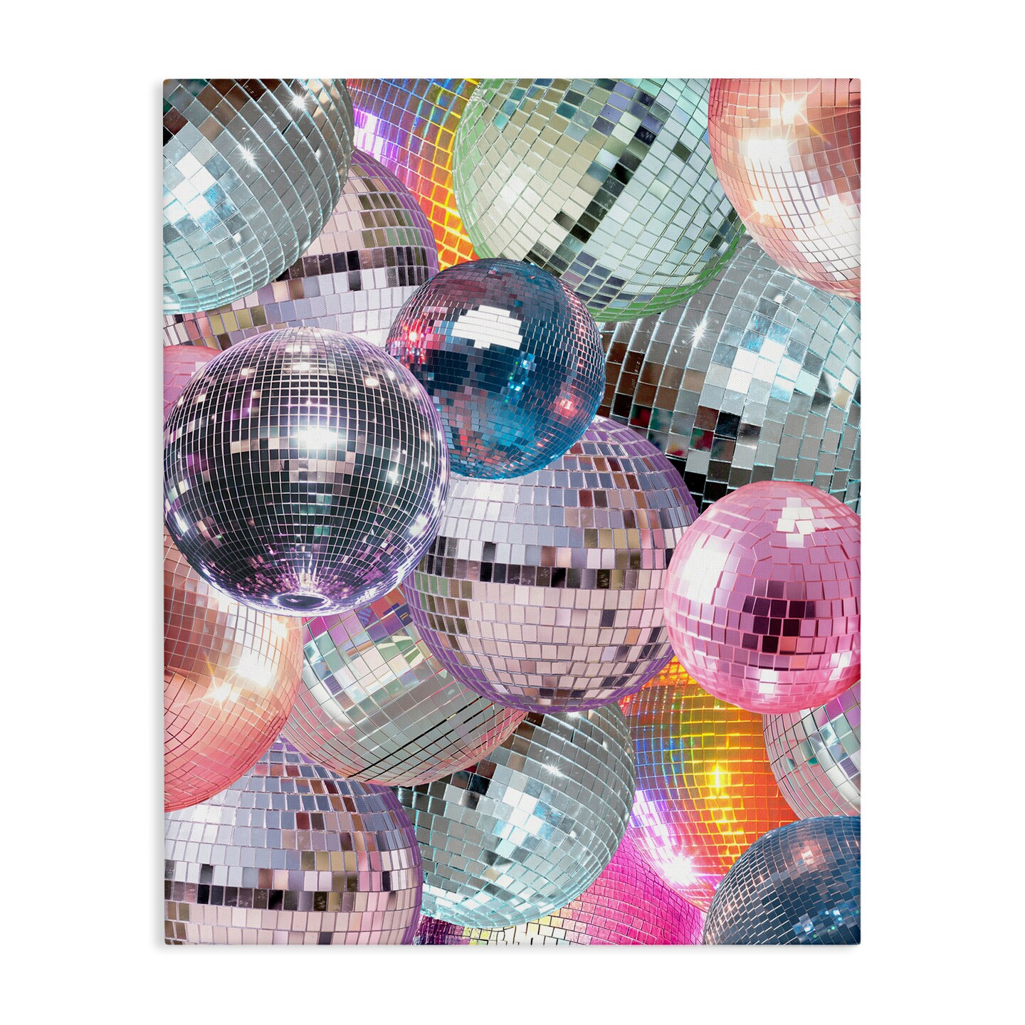 Stupell Industries Pastel Disco Balls Cluster Canvas Wall Art Design by Daphne Polselli