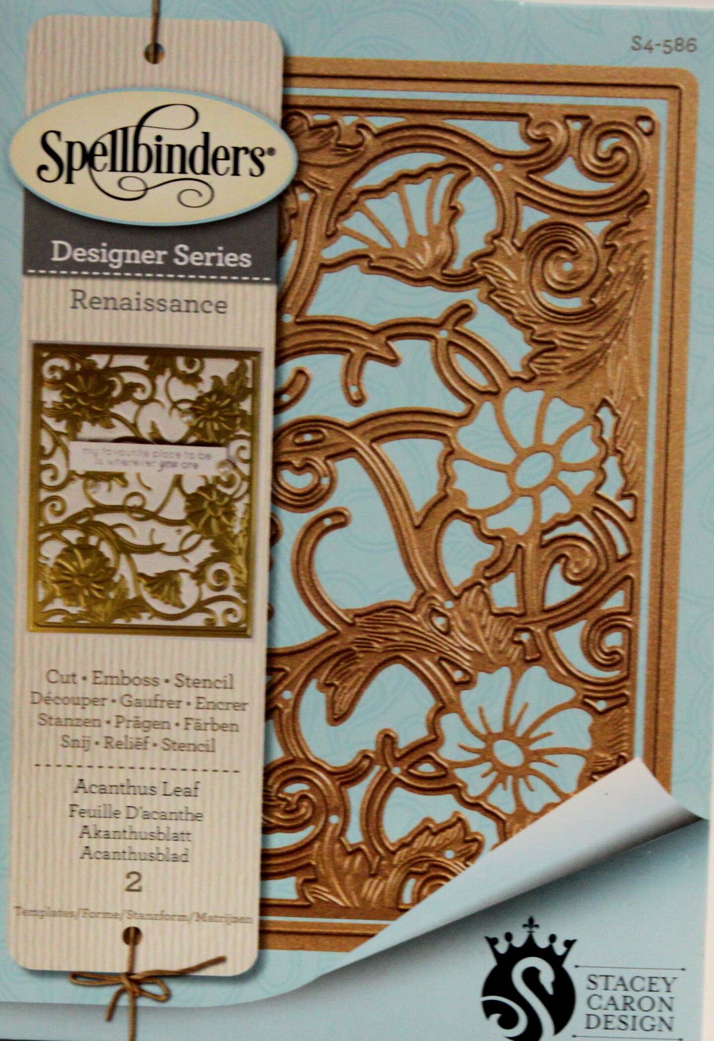 Spellbinders Designer Series Renaissance Acanthus Leaf Cut Emboss Dies Set- 2 Pieces