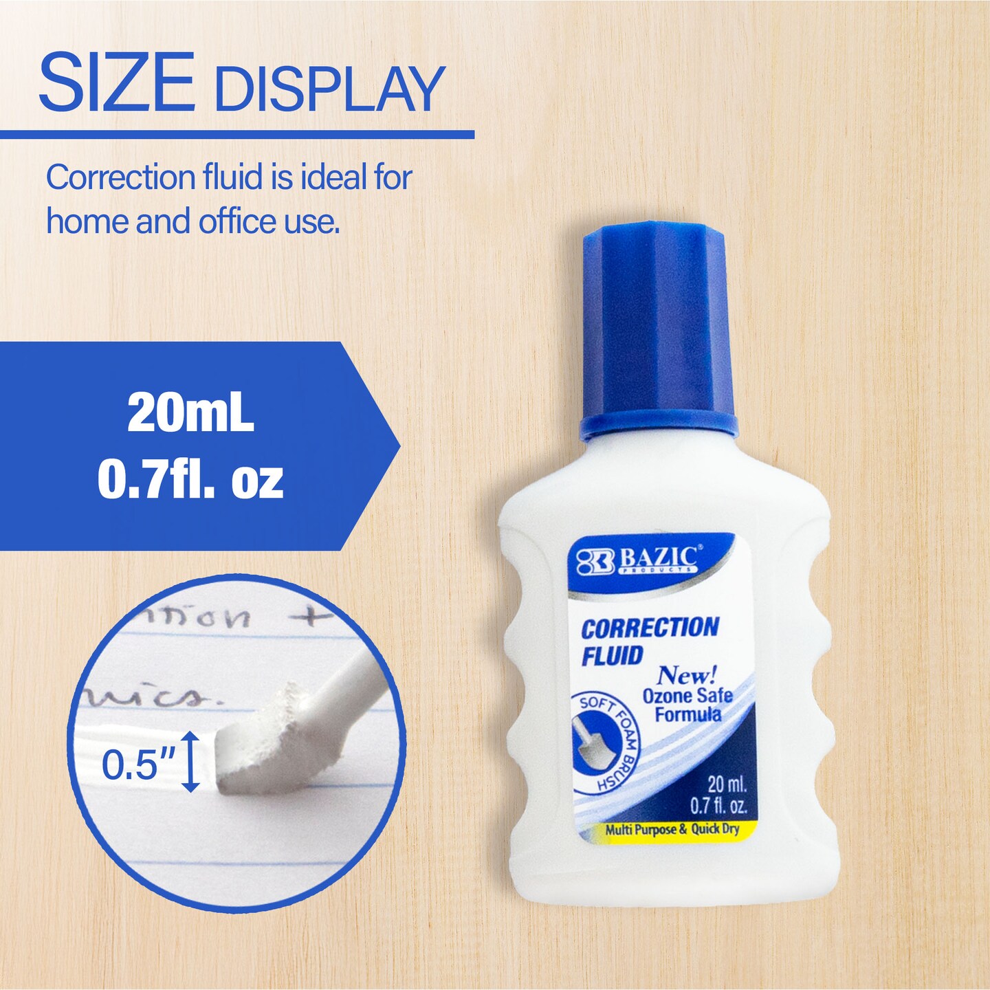 BAZIC BAZIC 0.7 FL OZ (20 mL) Correction Fluid Foam Brush (2/Pk)