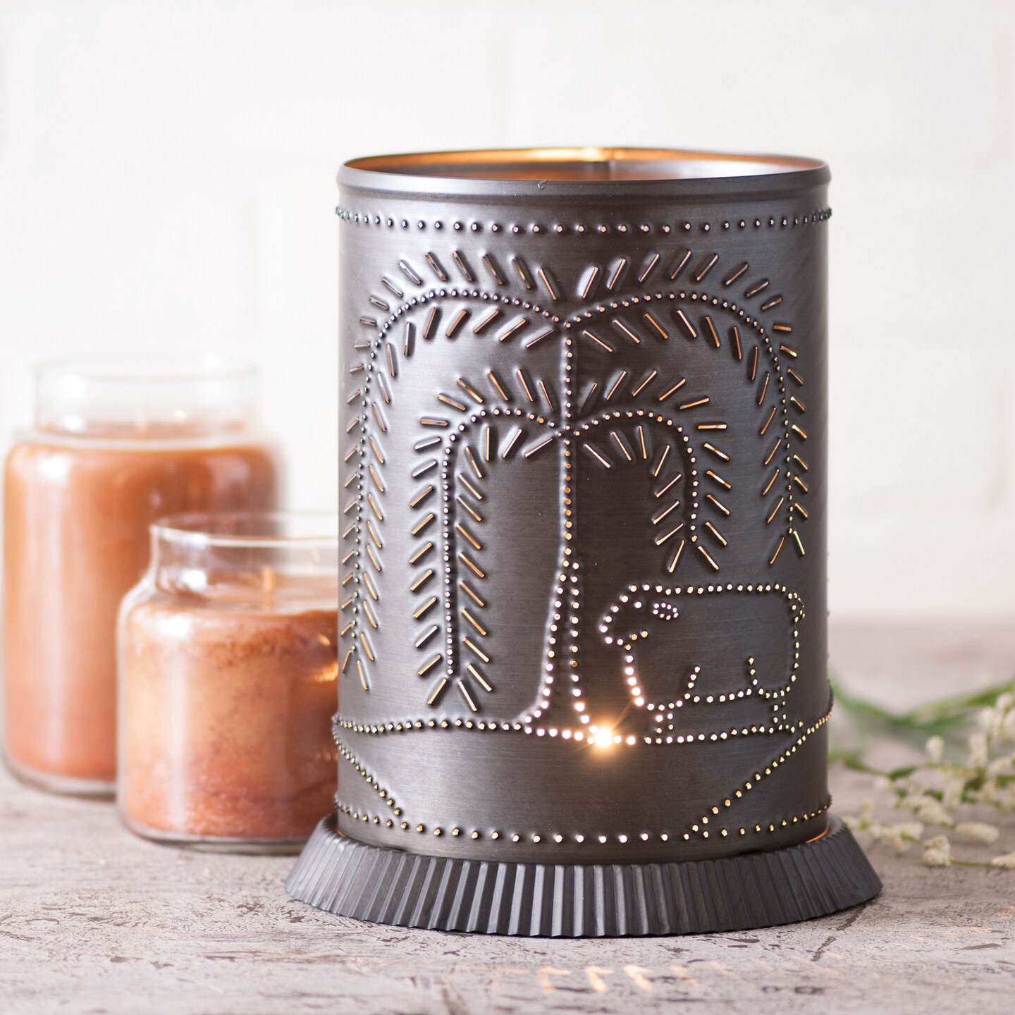 Zeckos Willow Sheep Candle Warmer Lamp - Thumbnail 4