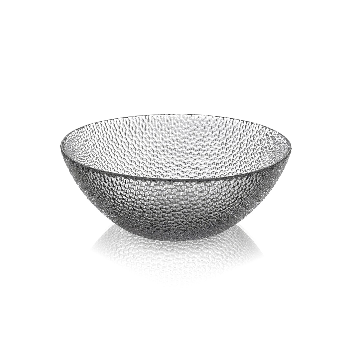 Handmade Shimmering Glass Bowl Textured Gilded Decorative Accent