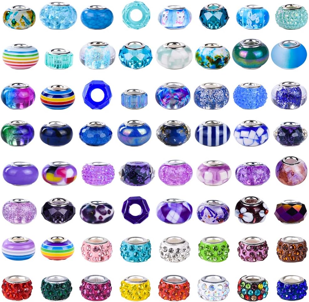 Assortment European Large Hole Beads