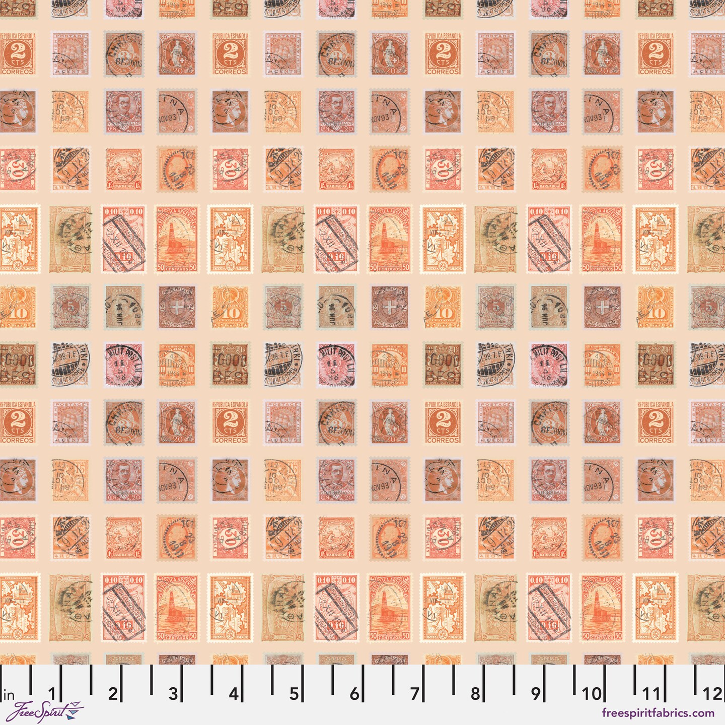 Stamps in Orange (pwth231.orange) | Eclectic Elements Palette in Orange | Tim Holtz | Free Spirit
