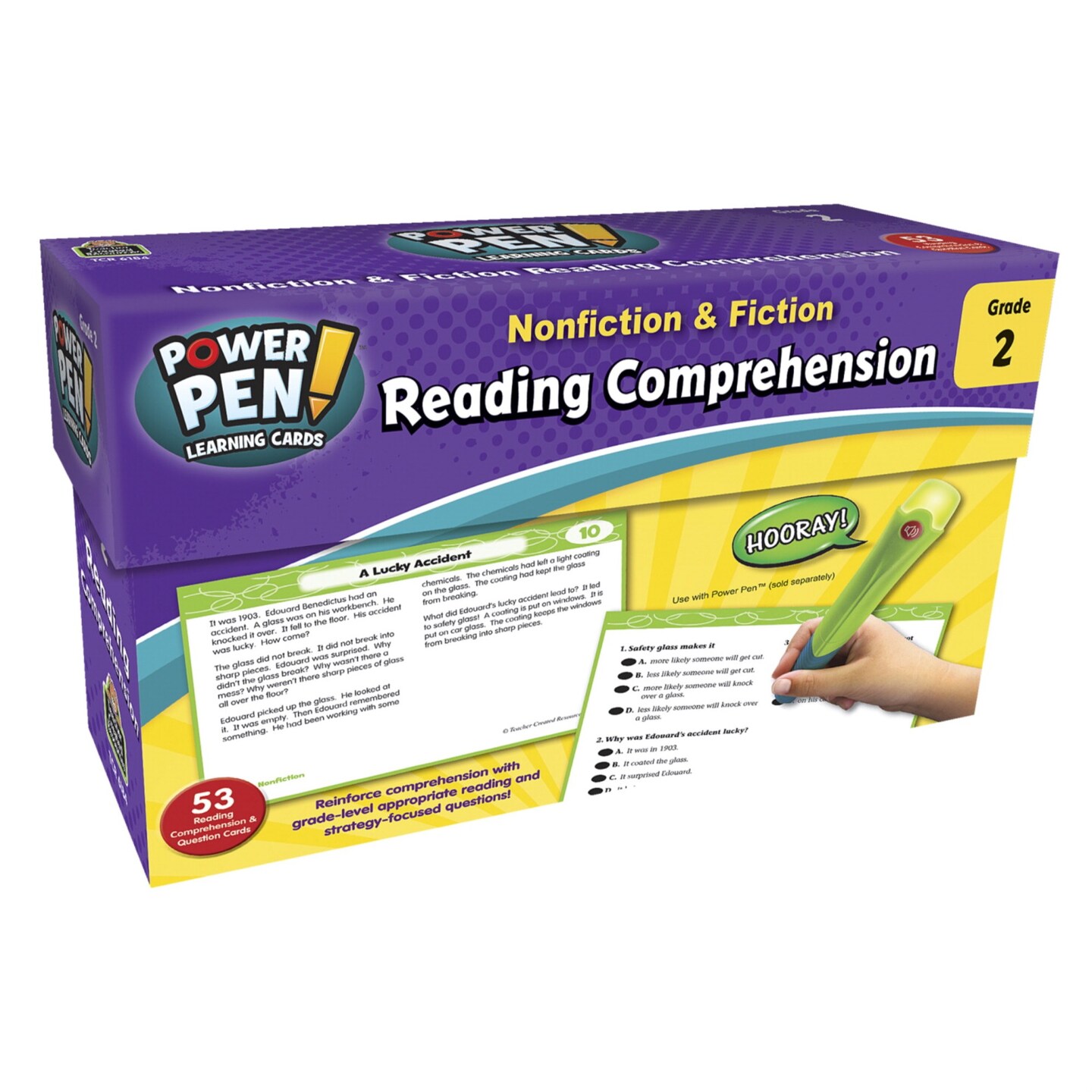 Teacher Created Resources Power Pen Learning Cards Reading Comprehension, Grade 2